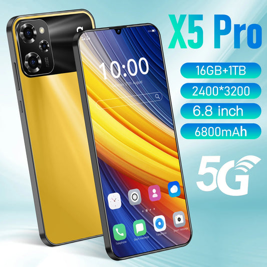 X5 Pro 7.0 HD Screen Smartphone 16G+1T 5G  Android Unlocked Cell Phone