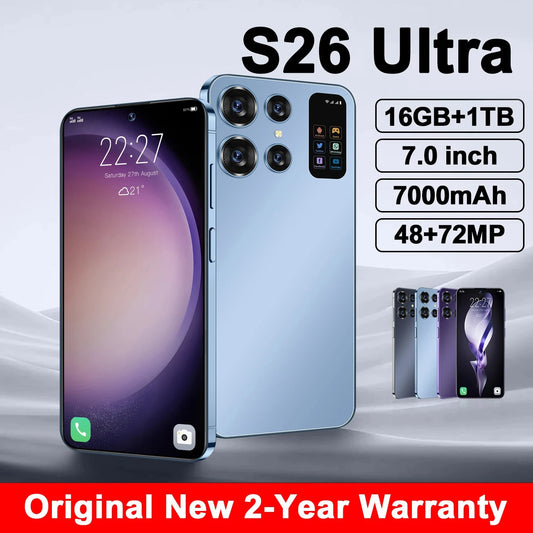 Unlocked S26 Ultra smartphone Unlocked 5G Mobile Phone (Unbranded)