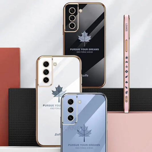 Luxury Maple Leaf Lanyard Samsung Galaxy Cases