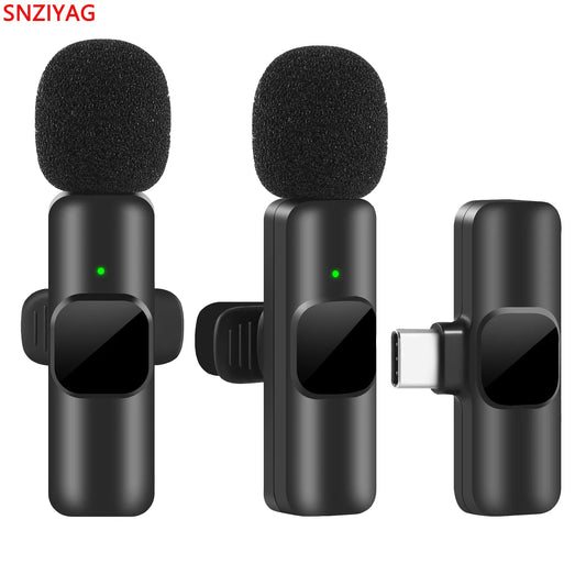 New Wireless Lavalier Microphone Portable Audio Video Recording Mini Mic for iPhone Android